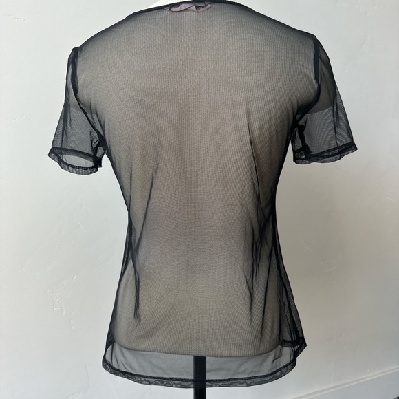 Victoria's Secret black mesh t shirt xs - Picture 4 of 5